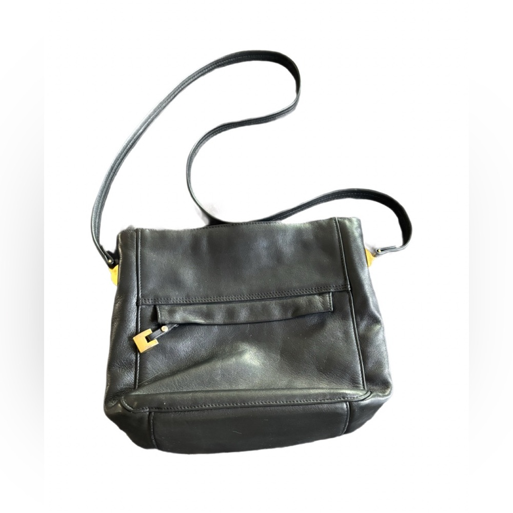 vintage diamicci genuine leather shoulder bag with gold hardware y2k